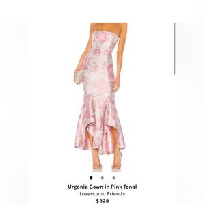 Lovers + Friends Urgonia Gown in Pink Tonal